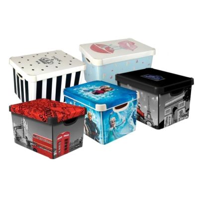 Curver Deco Box Themed Storage Boxes With Lids