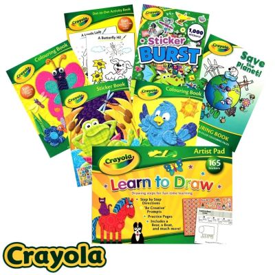 Crayola Bumper Pack Of Fun Colouring Dot To Dot & Sticker Books