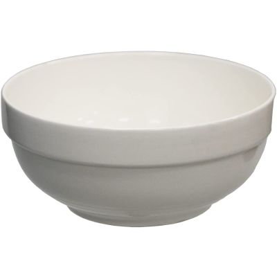 Plain White Ceramic Fruit Cereal Bowls