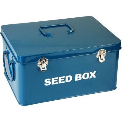 Vintage Style Metal Seed Storage Box