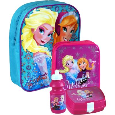 Frozen Backpack,  Lunch Bag with Sandwich Box and Drinking Bottle