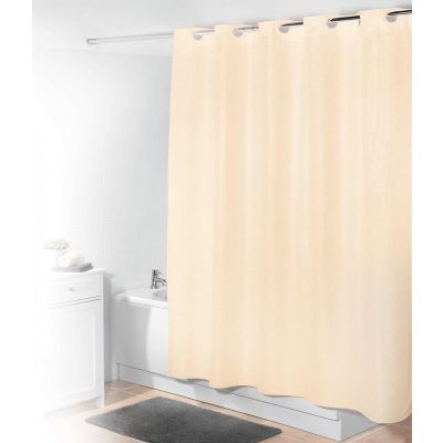 Beldray LA041814CRM Waffle Hookless Shower Over-Bath Curtain