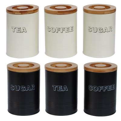 Cylindrical Shaped Metal Storage Canisters Jars with Lids